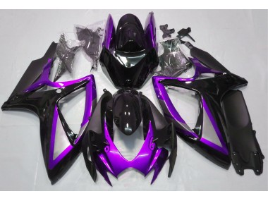 2006-2007 Violet Brillant & Noir GSXR 600-750 Carénage Moto