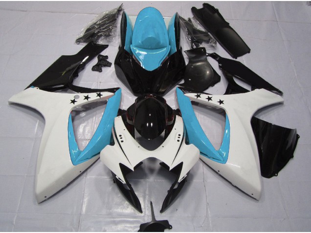 2006-2007 Étoile Bleu Clair GSXR 600-750 Carénage Moto 2006-2007 Étoile Bleu Clair GSXR 600-750 Carénage Moto