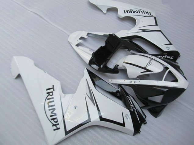 2006-2008 Argent Blanc & Noir Daytona 675 Carénage Moto 2006-2008 Argent Blanc & Noir Daytona 675 Carénage Moto