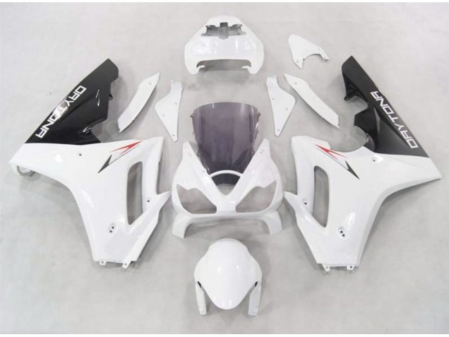2006-2008 Blanc Avec Bas Noir Daytona 675 Carénage Moto 2006-2008 Blanc Avec Bas Noir Daytona 675 Carénage Moto