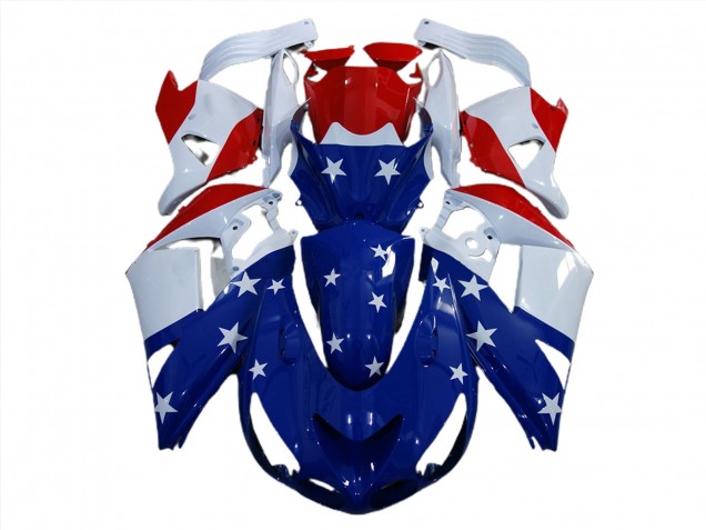 2006-2011 Drapeau Américain ZX14R Carénage Moto 2006-2011 Drapeau Américain ZX14R Carénage Moto