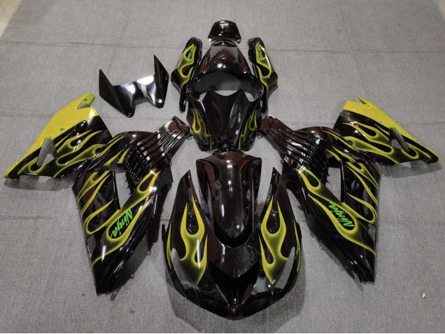 2006-2011 Giallo Fiamma ZX14R Carénage Moto 2006-2011 Giallo Fiamma ZX14R Carénage Moto