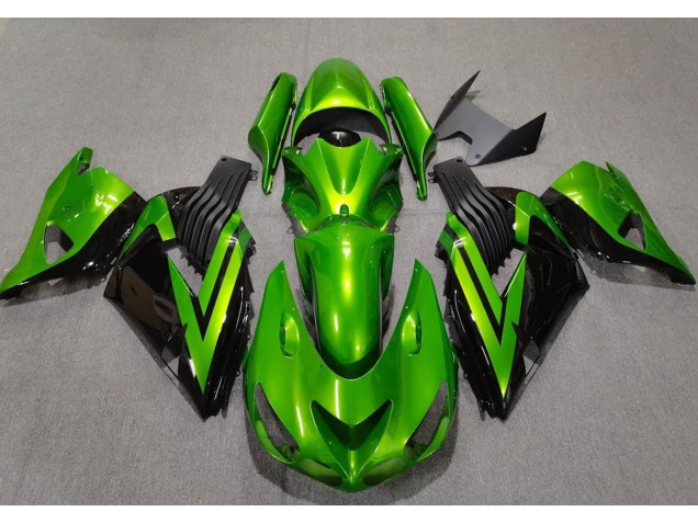 2006-2011 Vert Vif & Noir ZX14R Carénage Moto 2006-2011 Vert Vif & Noir ZX14R Carénage Moto