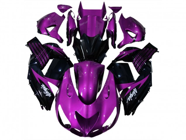 2006-2011 Violet Brillant & Noir ZX14R Carénage Moto 2006-2011 Violet Brillant & Noir ZX14R Carénage Moto