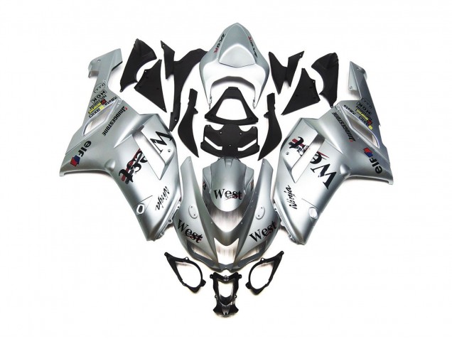 2007-2008 Argent West Brillant ZX6R Carénage Moto 2007-2008 Argent West Brillant ZX6R Carénage Moto