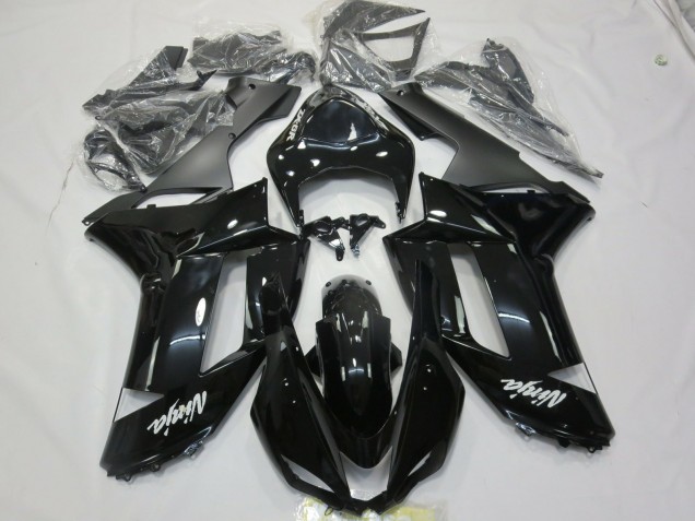 2007-2008 Autocollant Blanc Noir Brillant ZX6R Carénage Moto 2007-2008 Autocollant Blanc Noir Brillant ZX6R Carénage Moto