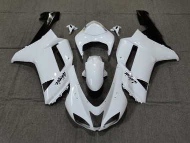2007-2008 Blanc Brillant Uni ZX6R Carénage Moto