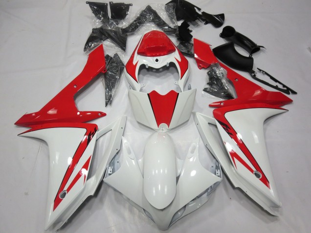 2007-2008 Blanc Rouge Personnalisé R1 Carénage Moto 2007-2008 Blanc Rouge Personnalisé R1 Carénage Moto