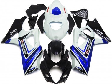 2007-2008 Bleu Brillant Avec Style Blanc & Noir OEM GSXR 1000 Carénage Moto
