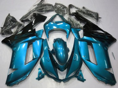 2007-2008 Bleu Clair Brillant & Noir ZX6R Carénage Moto