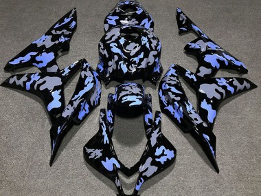 2007-2008 Bleu & Gris Camouflage CBR600RR Carénage Moto