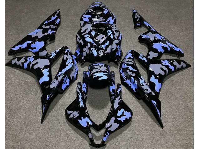 2007-2008 Bleu & Gris Camouflage CBR600RR Carénage Moto 2007-2008 Bleu & Gris Camouflage CBR600RR Carénage Moto