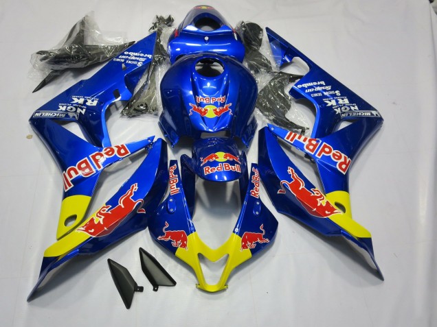 2007-2008 Bleu Rouge Foncé Taureau CBR600RR Carénage Moto 2007-2008 Bleu Rouge Foncé Taureau CBR600RR Carénage Moto
