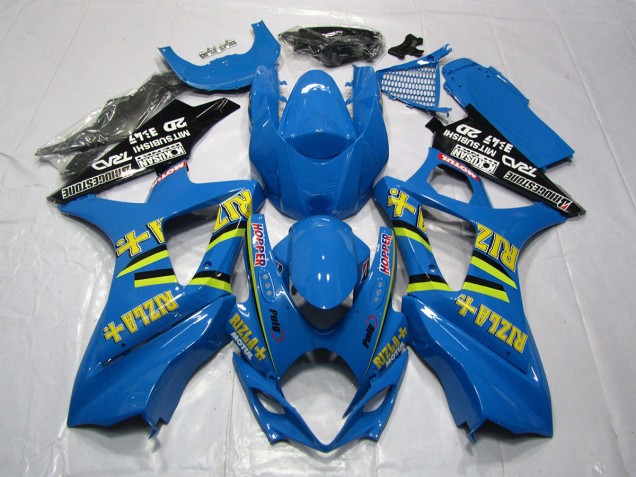 2007-2008 Bleu Vif Rizla GSXR 1000 Carénage Moto 2007-2008 Bleu Vif Rizla GSXR 1000 Carénage Moto