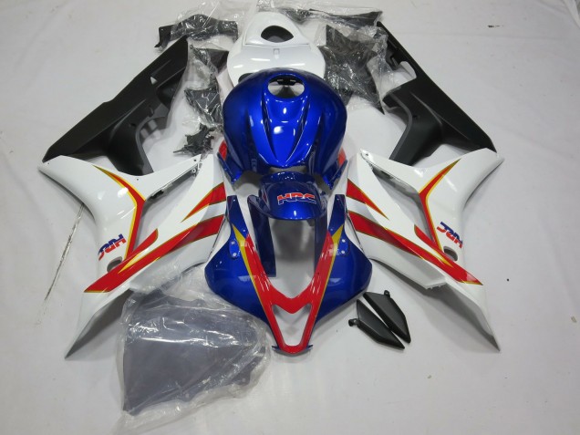 2007-2008 Blu Intenso Bianco E Rosso HRC CBR600RR Carénage Moto 2007-2008 Blu Intenso Bianco E Rosso HRC CBR600RR Carénage Moto