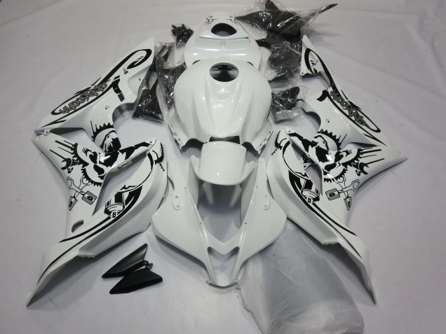 2007-2008 Conception Spéciale Blanc Brillant CBR600RR Carénage Moto