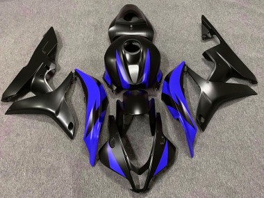 2007-2008 Design Noir Mat & Bleu CBR600RR Carénage Moto