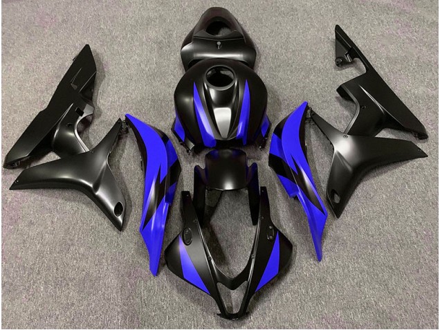 2007-2008 Design Noir Mat & Bleu CBR600RR Carénage Moto