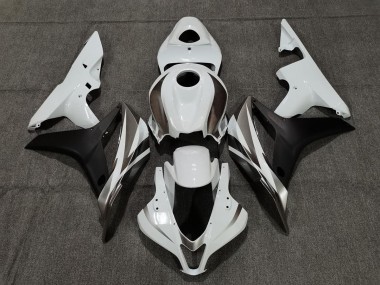 2007-2008 Graphite Blanc & Noir CBR600RR Carénage Moto