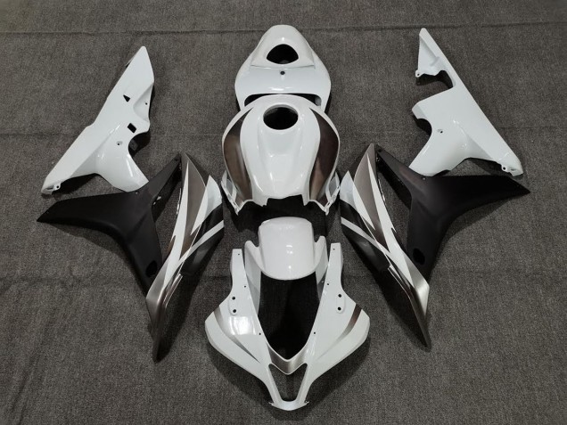 2007-2008 Graphite Blanc & Noir CBR600RR Carénage Moto 2007-2008 Graphite Blanc & Noir CBR600RR Carénage Moto