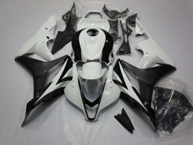 2007-2008 Nettoyer Le Noir & Le Blanc CBR600RR Carénage Moto