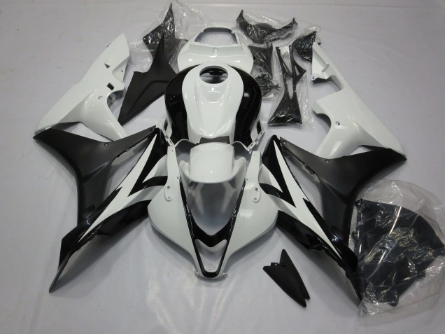 2007-2008 Nettoyer Le Noir & Le Blanc CBR600RR Carénage Moto