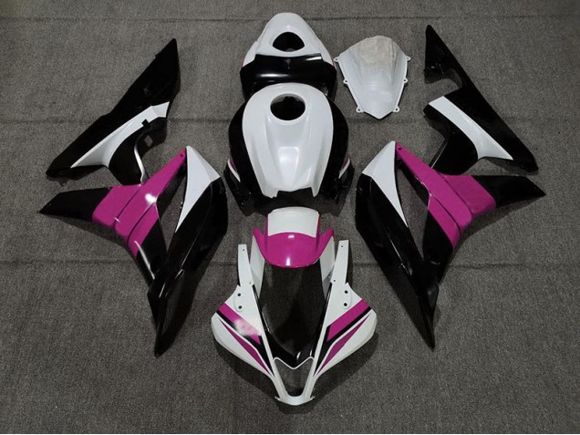 2007-2008 Noir Blanc & Rose CBR600RR Carénage Moto 2007-2008 Noir Blanc & Rose CBR600RR Carénage Moto