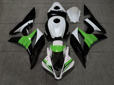 2007-2008 Noir Blanc & Vert CBR600RR Carénage Moto