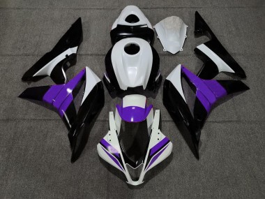 2007-2008 Noir Blanc & Violet CBR600RR Carénage Moto