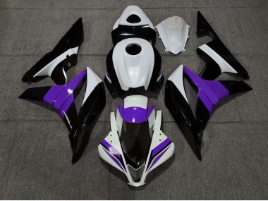 2007-2008 Noir Blanc & Violet CBR600RR Carénage Moto