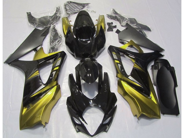 2007-2008 Noir Brillant & Jaune GSXR 1000 Carénage Moto 2007-2008 Noir Brillant & Jaune GSXR 1000 Carénage Moto