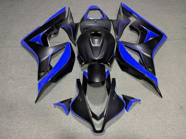 2007-2008 Noir Mat & Bleu CBR600RR Carénage Moto