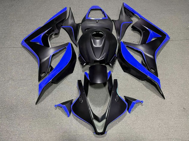 2007-2008 Noir Mat & Bleu CBR600RR Carénage Moto 2007-2008 Noir Mat & Bleu CBR600RR Carénage Moto