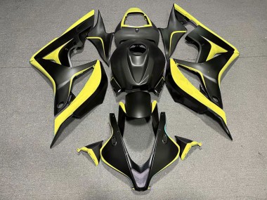 2007-2008 Noir Mat & Jaune CBR600RR Carénage Moto