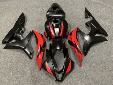 2007-2008 Noir Mat & Rouge CBR600RR Carénage Moto