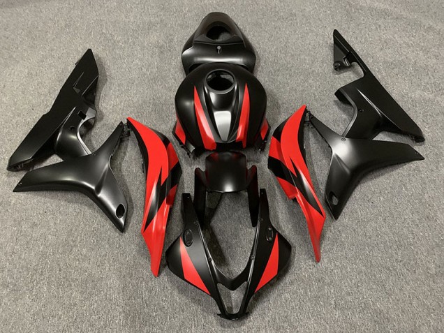 2007-2008 Noir Mat & Rouge CBR600RR Carénage Moto 2007-2008 Noir Mat & Rouge CBR600RR Carénage Moto