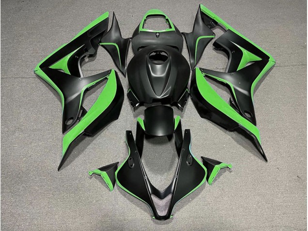 2007-2008 Noir Mat & Vert CBR600RR Carénage Moto 2007-2008 Noir Mat & Vert CBR600RR Carénage Moto