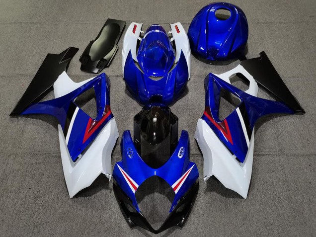 2007-2008 OEM Style Bleu Brillant & Blanc GSXR 1000 Carénage Moto 2007-2008 OEM Style Bleu Brillant & Blanc GSXR 1000 Carénage Moto