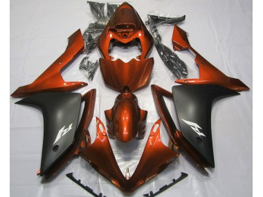 2007-2008 Orange Brillant & Noir R1 Carénage Moto