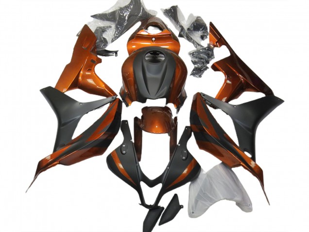 2007-2008 Orange Brûlé & Noir Mat CBR600RR Carénage Moto