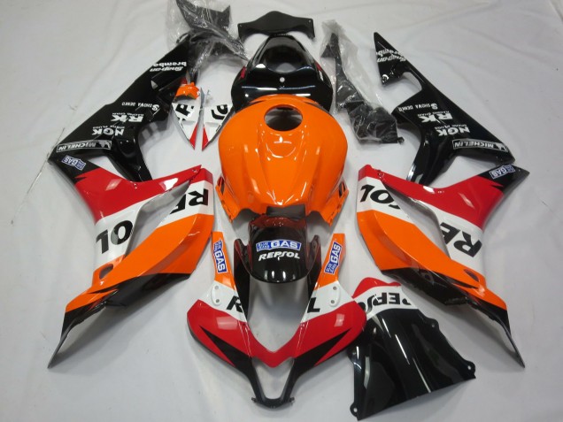 2007-2008 Orange Clair Repsol CBR600RR Carénage Moto 2007-2008 Orange Clair Repsol CBR600RR Carénage Moto