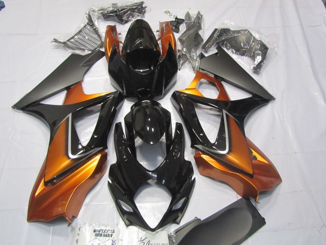 2007-2008 Orange & Noir GSXR 1000 Carénage Moto 2007-2008 Orange & Noir GSXR 1000 Carénage Moto