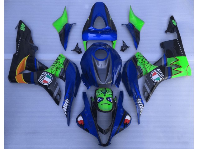 2007-2008 Requin Bleu & Vert CBR600RR Carénage Moto 2007-2008 Requin Bleu & Vert CBR600RR Carénage Moto