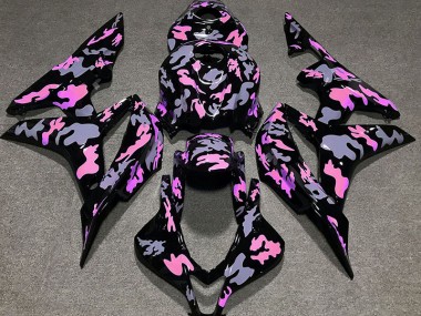 2007-2008 Rose & Gris Camouflage CBR600RR Carénage Moto