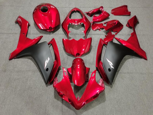 2007-2008 Rouge Bonbon & Noir R1 Carénage Moto 2007-2008 Rouge Bonbon & Noir R1 Carénage Moto