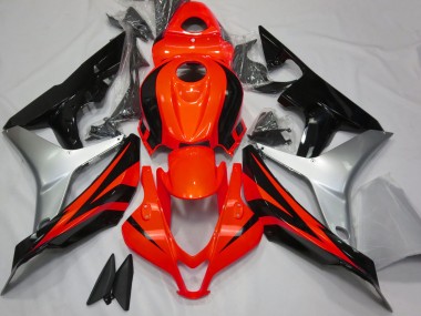 2007-2008 Rouge Brillant Argent & Noir CBR600RR Carénage Moto