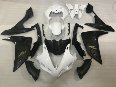 2007-2008 Style Blanc & Fibre De Carbone R1 Carénage Moto
