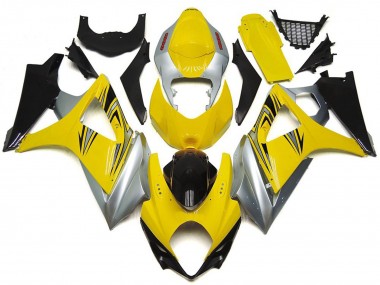 2007-2008 Style Jaune & Argent OEM GSXR 1000 Carénage Moto