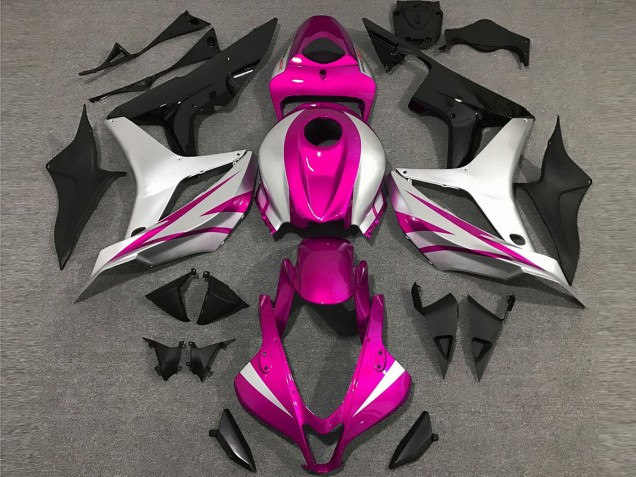 2007-2008 Style Rose & Argent OEM CBR600RR Carénage Moto 2007-2008 Style Rose & Argent OEM CBR600RR Carénage Moto
