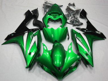 2007-2008 Vert Blanc & Noir R1 Carénage Moto